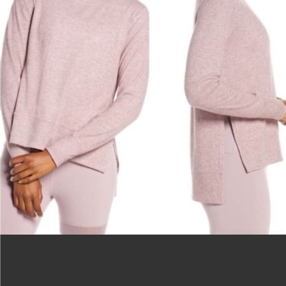 ALO Yoga Pink Round Neck Sweater NWOT